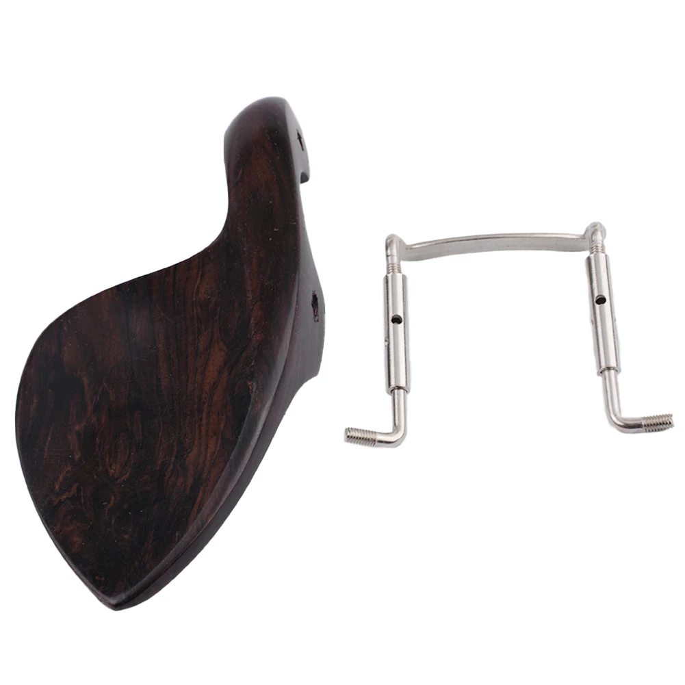 Ebony Violin Parts Violin Chin Rest Chinrest With Screw For 3/4 4/4 Violins Tailpiece Parts Accessories Stringed Instruments
