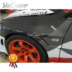 FRP Fiber Glass Front Fender Cover Fit For 2001-2007 Lancer Evolution 7-9 EVO 7 8 9 VII VIII IX ZS Style +10mm Front Fender