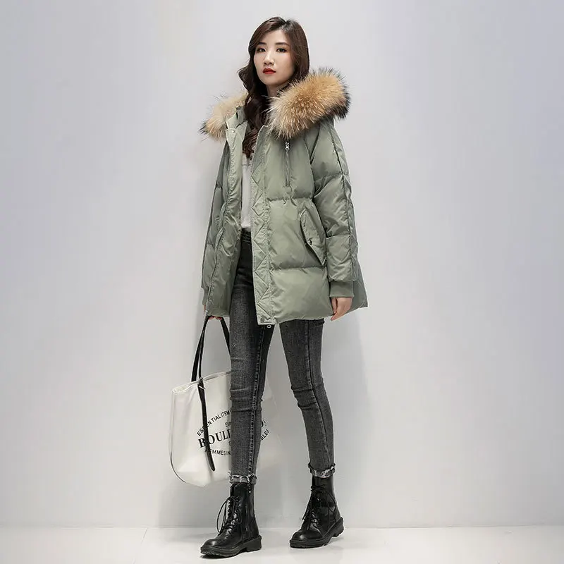 

Fashion Warm Thicken Loose Down Jacket Women Winter Short Jacket Hooded Fur Collar Cotton Coat Korean Female Parkas Basic Tops