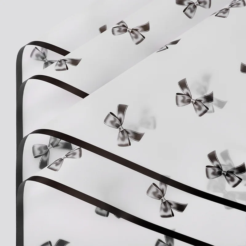 

Бумага для упаковки с бантом, красочная прозрачная бумага, крафт-бумага, полупрозрачная для цветочных композиций, подарок на день Святого Валентина