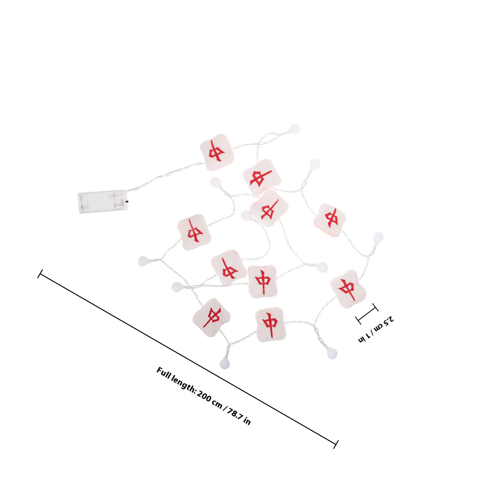 Red Middle Mahjong String Lights Operated Fairy Light For Party Indoor Decor Festival Scene Layout Copper Lamp