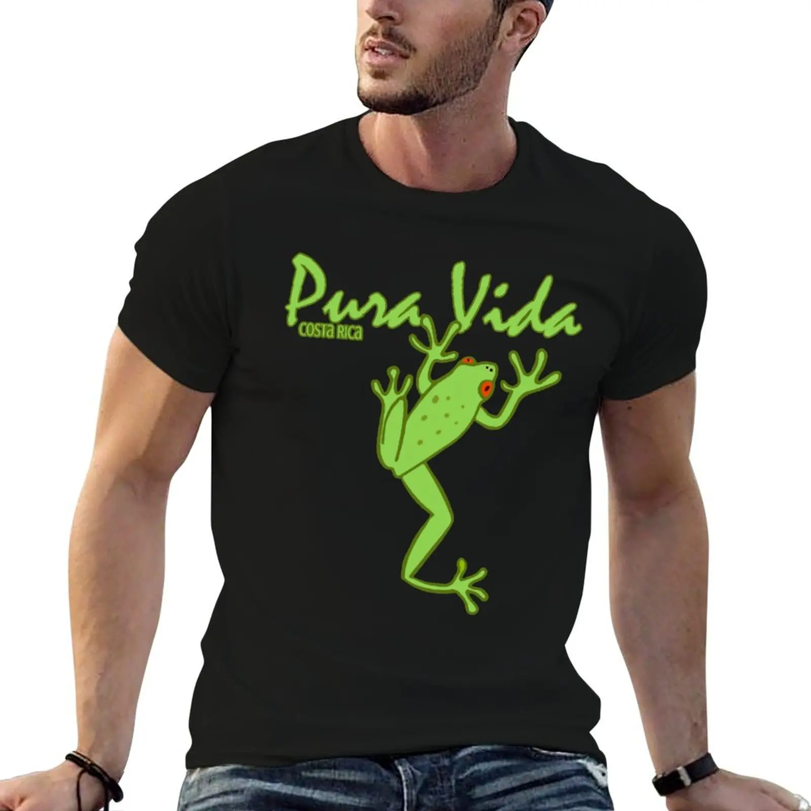 

Pura Vida - Costa Rica T-Shirt man t shirt graphic men t shirt cotton 100% T-Shirt