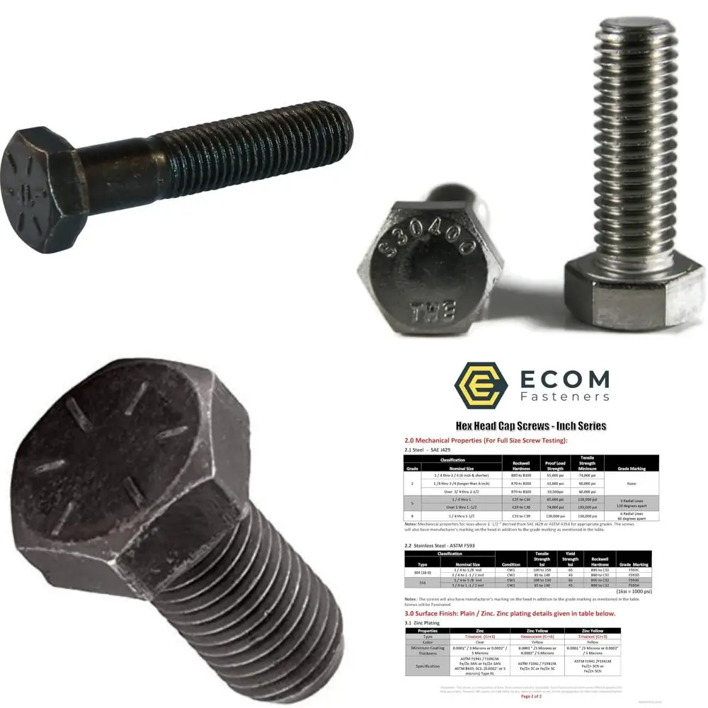 

Grade 8 Hex Cap Screws, Coarse Thread, Partially Threaded, 9/16-12 x 3-1/2, 25 Pieces, 1.375 Inch Thread Length, Plain Finish, B