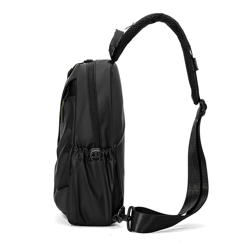 Minimalistische Herren-Brusttasche aus PU-Folie, Wasserdichte Umhängetasche, Neue Modische und Lässige Reise- und Pendler-Crossbody-Tasche – Detail 15