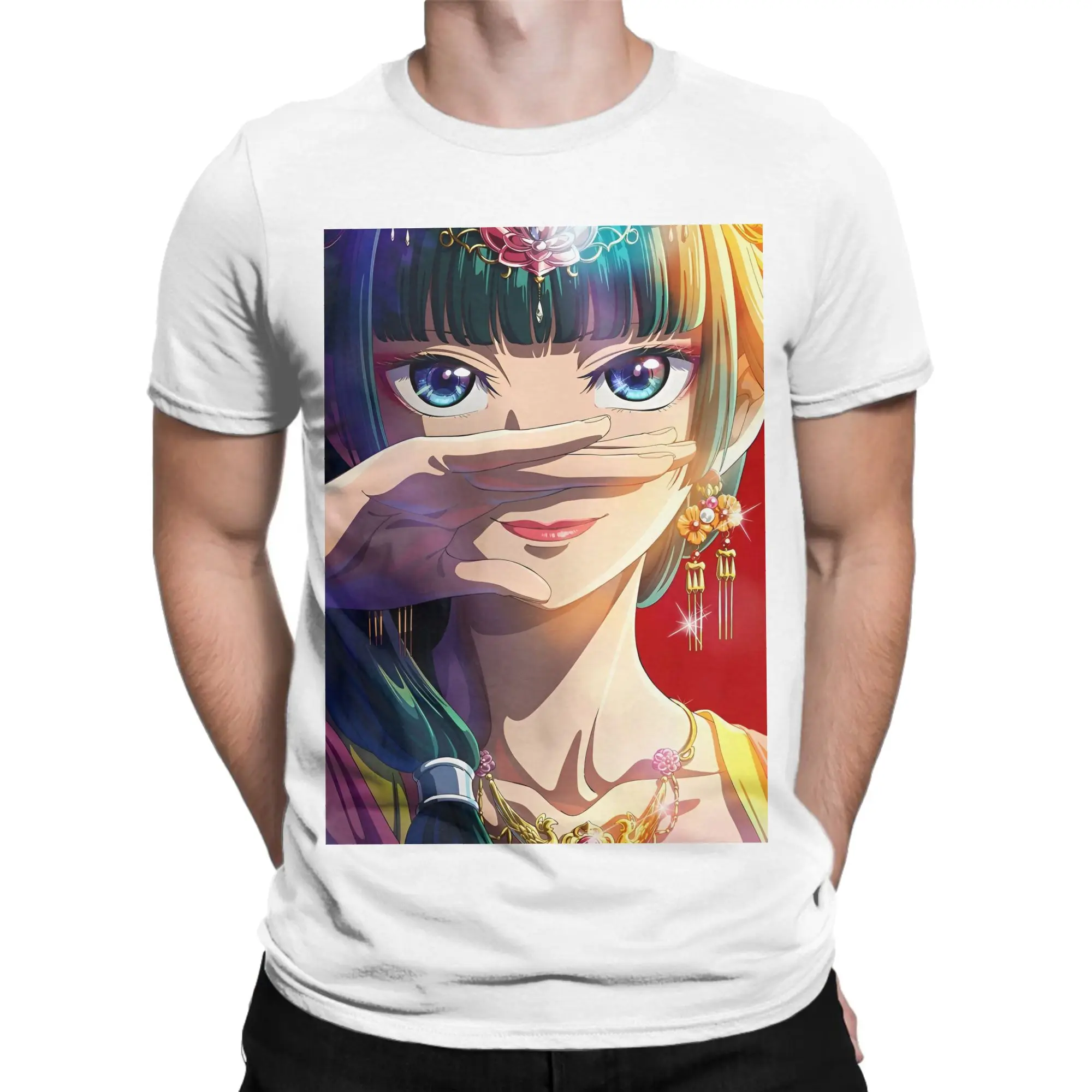 Maomao Anime T Shirt Men Women's 100% Cotton Unique T-Shirts Round Collar The Apothecary Diaries Tee Shirt Clothing Summer