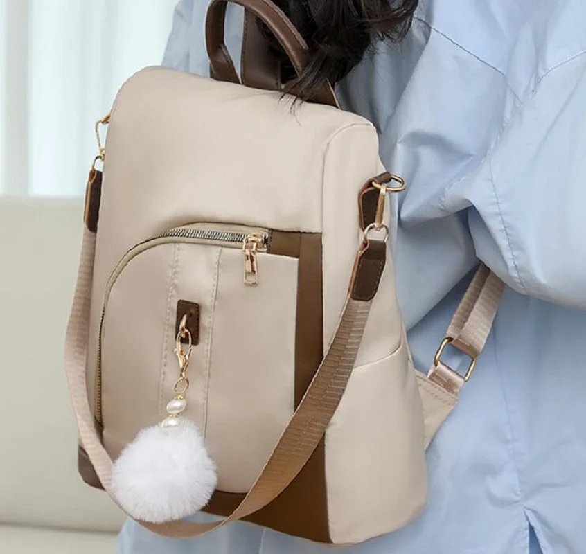 

2026 Korean Fashion Anti Theft Designer Travel Backpacks Women's Waterproof Oxford Large Capacity Shoulder Bags Totes Rucksack