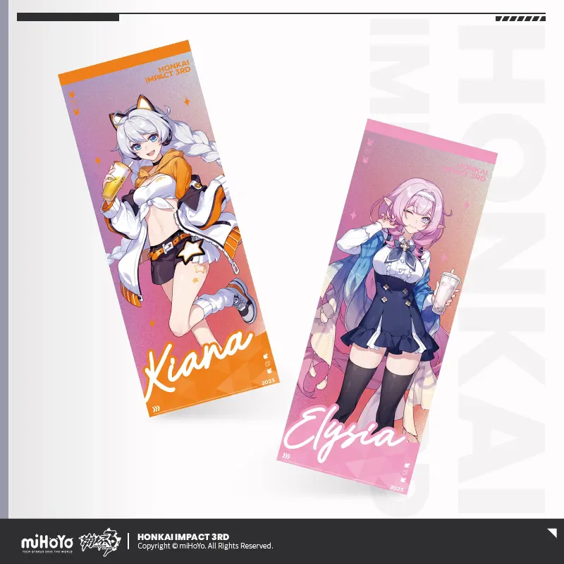 Elysia Laser Tickets Honkai Impact 3rd Official Merch miHoYo Original Authentic MHXY Theme Series Laser Tickets Birthday Gift