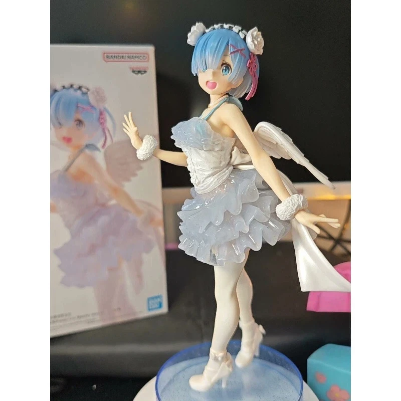 

Bandai Official Authentic Figure Anime Re:Zero Starting Life in Another World Rem Figure PVC Material 22cm Prize Figure Gift