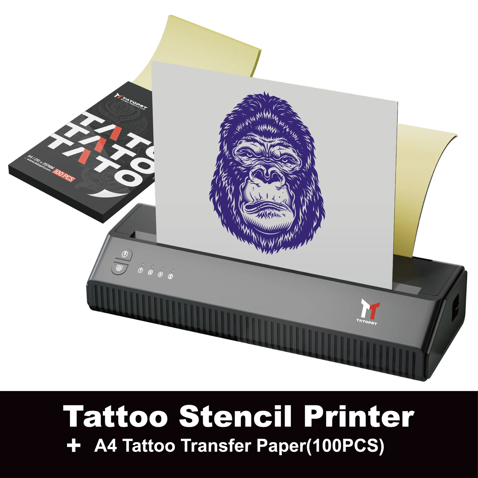 MHT-Portable Tattoo Stencil Printer Thermal Copier Transfer Machine Mini A4 Thermal Tattoo Printer Wireless Portable Transfer