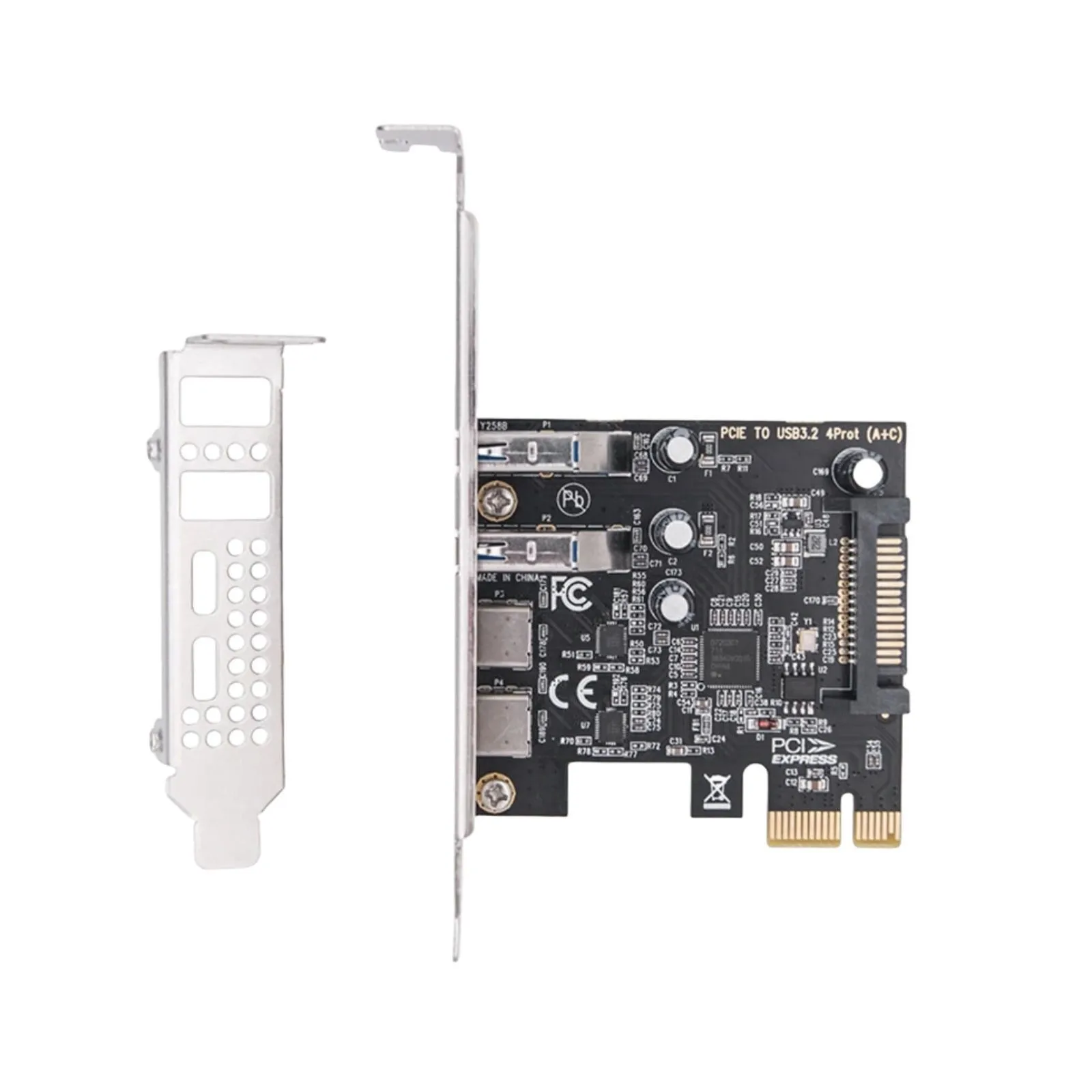 For PCI Express to USB PCIE Adapter Card Expansion Card Support 4U Large Chassis