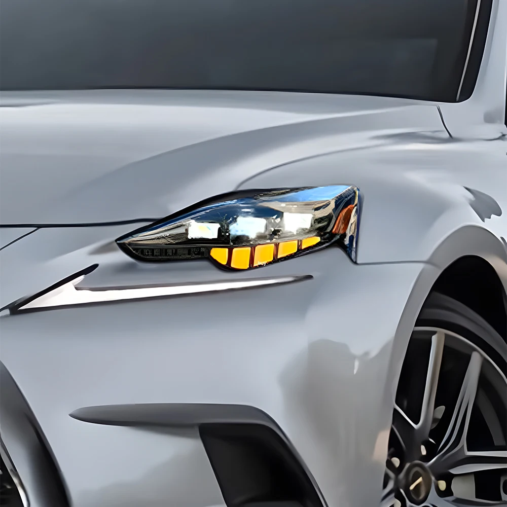 

For Lexus IS Series 2013-2016 LED Auto Lighting Car Headlight Assembly Upgrade Dynamic Flow 3-Projector Lens Tool Accessories