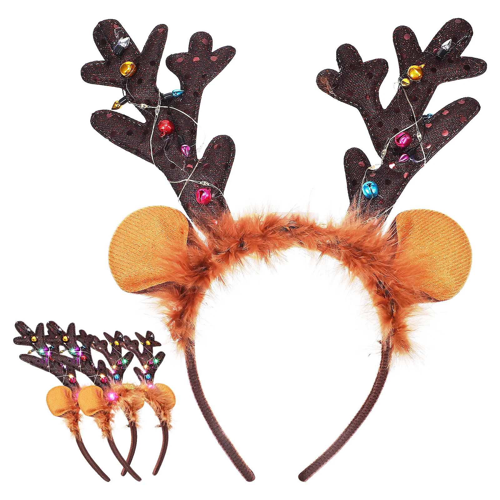 

3Pcs Reindeer Antler Headband Soft Lightweight Christmas Headbands for Women Party Cosplay Xmas Accessories Christmas Headband