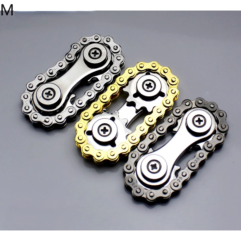 Sprockets Flywheel Fingertip Gyro Fidget Spinner Antistress Anxiety Metal Bike Chains EDC Spinner Fidget Toys For Adult Kids