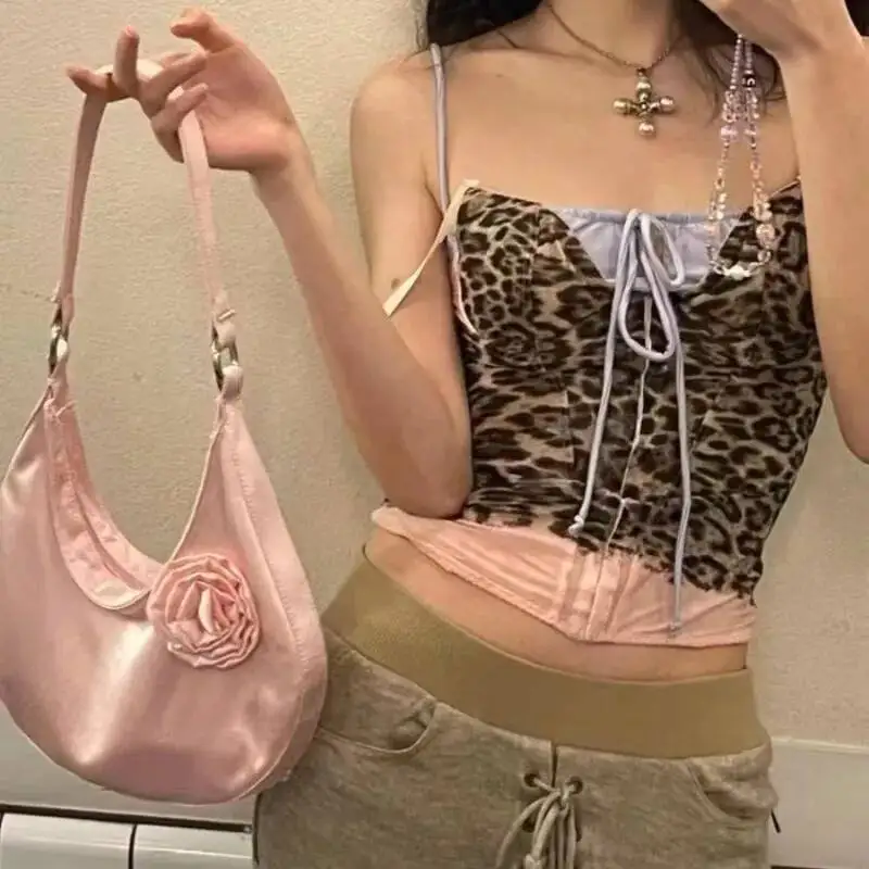 Vintage Patchwork Flower Shoulder Bags Streetwear All Match Trendy Underarm Bag Fashion Simple Casual Women's Handbags