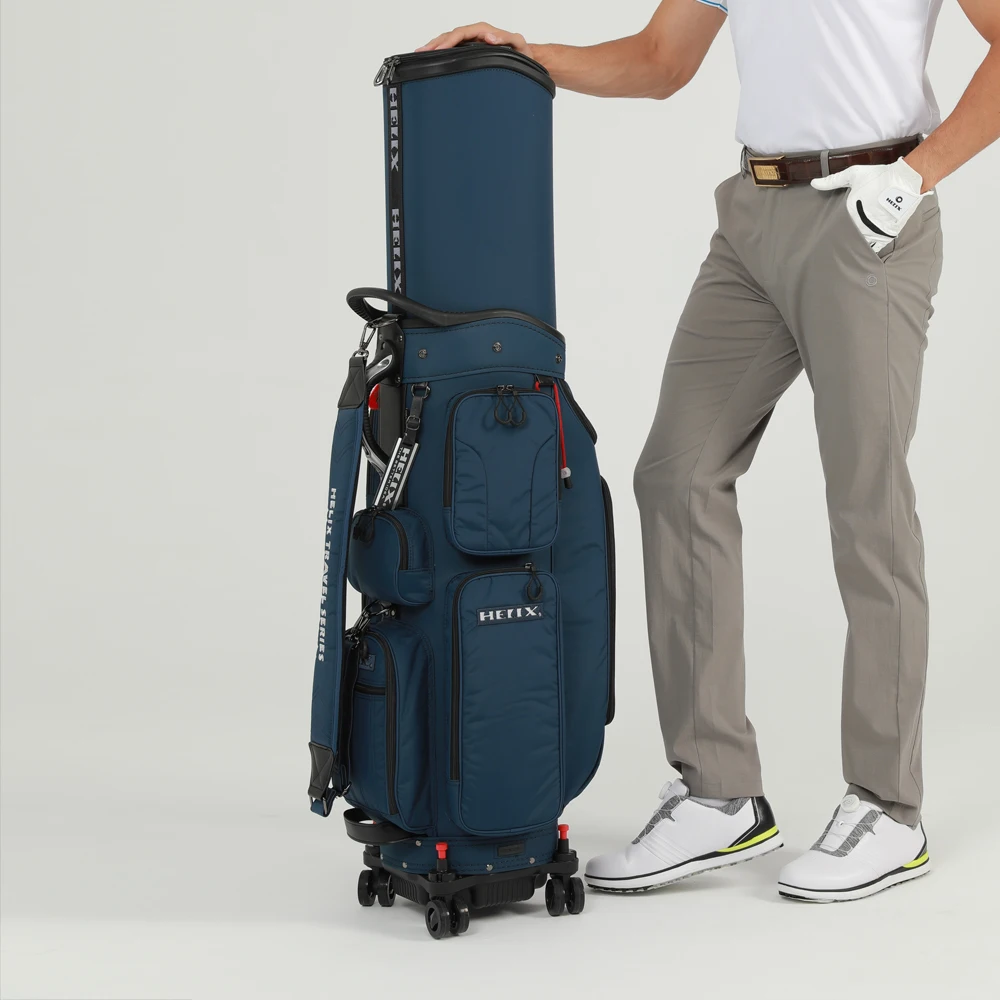 HELIX Durable and Lightweight Travel Golf Bag with Wheels