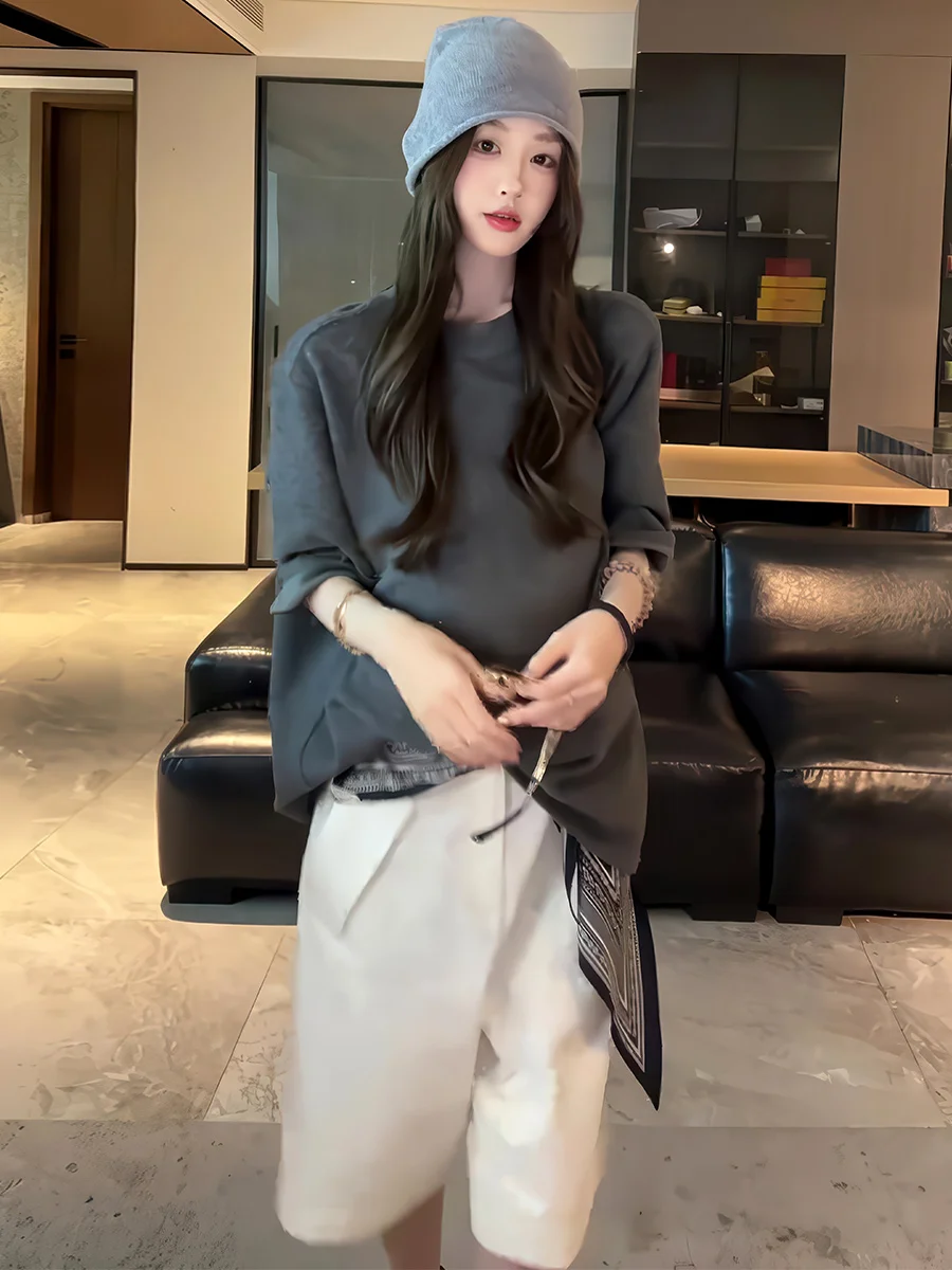 

ay round Ne Mid-Length Svel Knitted Sweater Women's Loose Fit Faionable Woolen Top Early Autumn New Sle