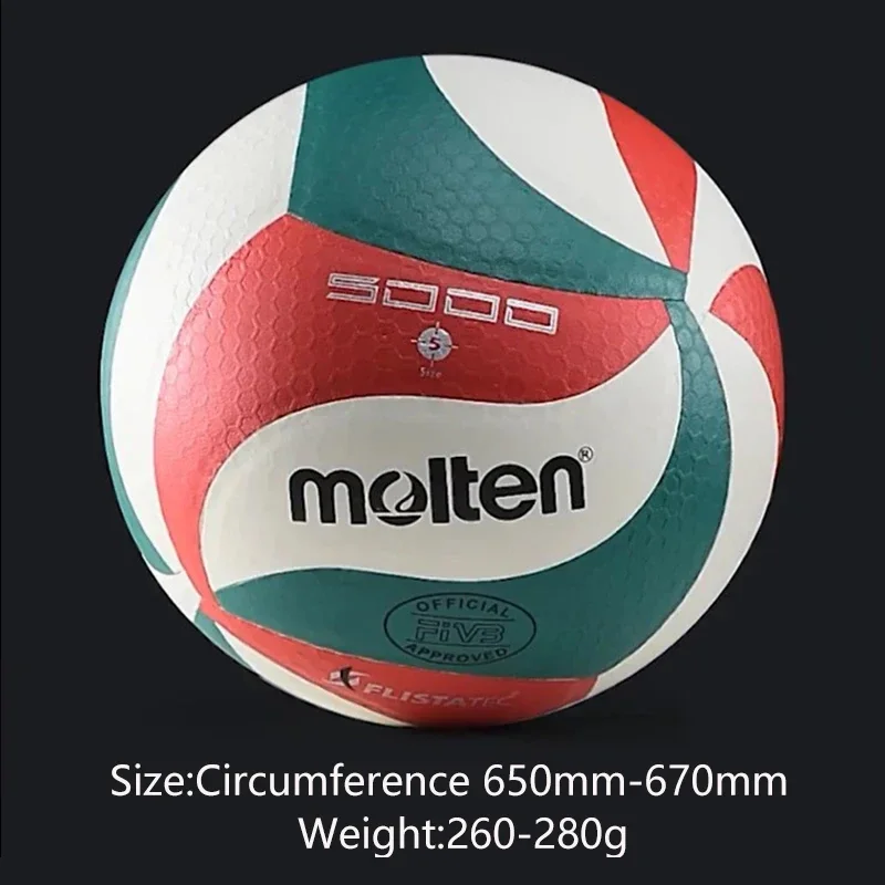 

Original Molten V5M5000 Volleyball Standard Size 5 PU Ball for Students Adult and Teenager Competition Training Outdoor Indoor