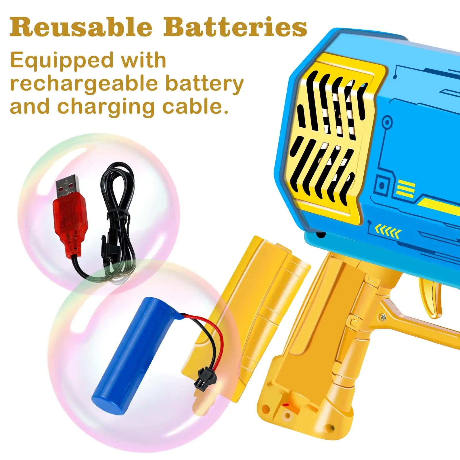 ปืนยิงฟองสบู่ไฟฟ้า บาซูก้าฟองสบู่ ปืนยิงฟองสบู่แบบธนูและลูกศร ของเล่นอัตโนมัติสำหรับผู้ใหญ่ ของเล่นฤดูร้อน เครื่องทำฟองสบู่ชา ของใช้ในงานแต่งงาน