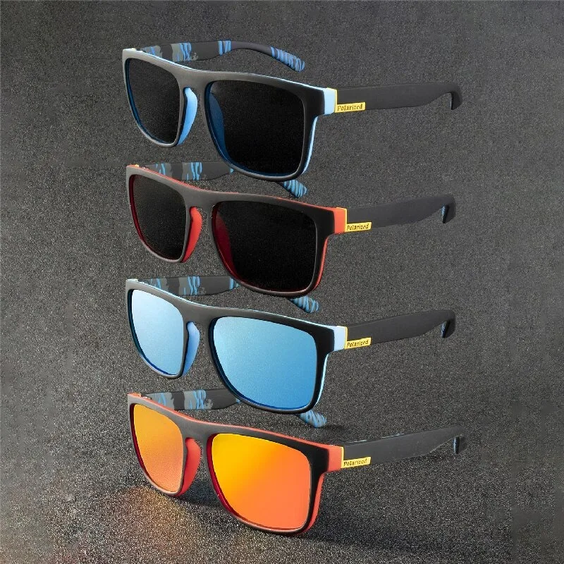 

4PCS New Fashion Guy's Sun Glasses Polarized Sunglasses Men Classic Design Mirror Square Ladies Sun Glasses Women