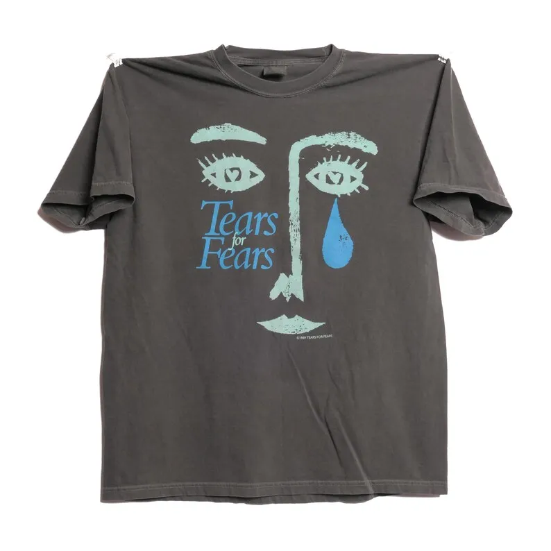 Tears for Fears T-Shirt  Ultra Verblasst Post Punk New Wave Band Shirt  Songs From The Big Chair Album  Retro Streetwear Unisex