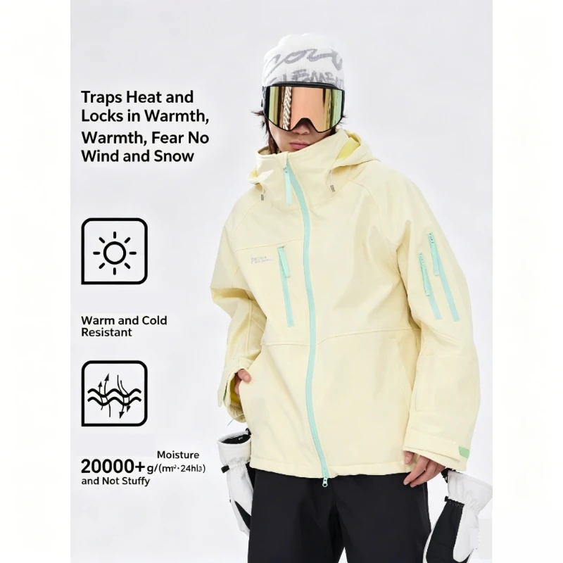 2026 New Skiing jacket Men Women Waterproof Windproof Warm Coat Single Double Board Snowboarding Thermal Outdoors Snow Wear