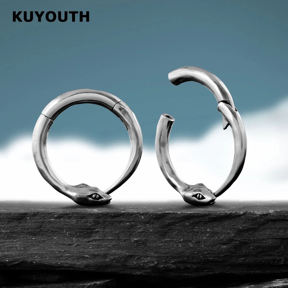 

KUYOUTH Classic Snake Ear Weight Expanders 2PCS Copper Body Piercing Gauges Stretchers Earring Jewelry