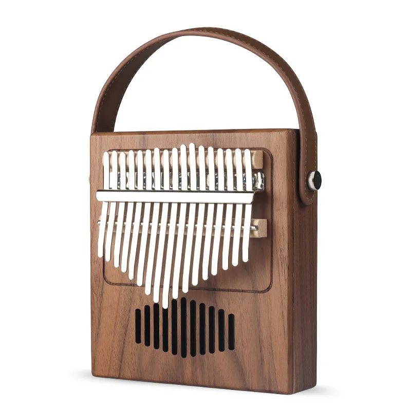 Black Walnut Kalimba 17 Key Creative Radio Thumb Piano Keyboard Musical Instrument Beginners Keyboard Piano Child Christmas Gift