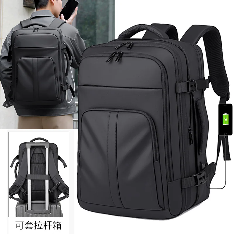 

Lightweight Men's Backpack Business Travel Premium Multifunctional USB Computer Bag Business Commuter Boarding Bag