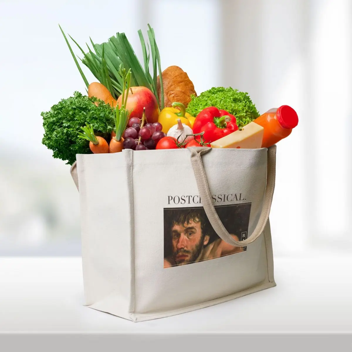 POSTCLASSICAL. Tote Bag university shopper bag Women's handbag canvas bags