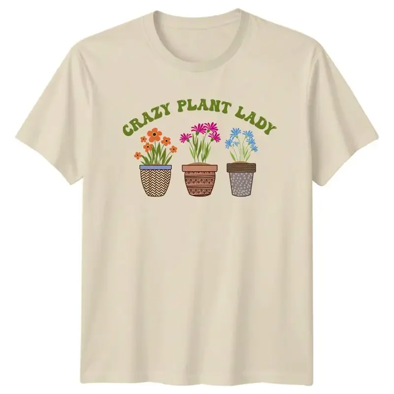Crazy Plant Lady Floral Pots Garden Hobby T-Shirt
