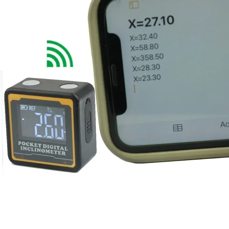 

New Electronic Digital Bluetooth Inclinometer, Tilt Box Angle Measuring Instrument, Slope Meter Protractors