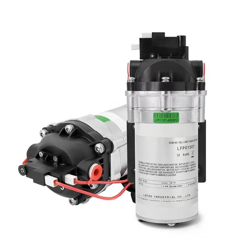 Oywj pour LEFOO 12V DC diaphragme électrique haute pression pompe de surpression d'eau douce RV Marine RO système Compatible Durable