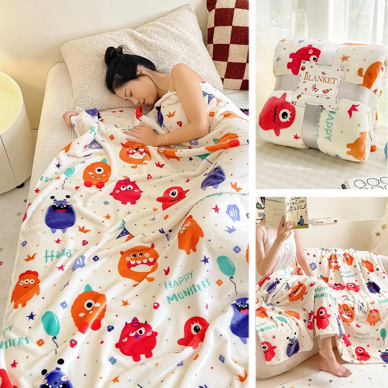 Christmas Thickened Soft Fluffy High Quality Pet Blanket Cute Cartoon Pattern Pet Mat Warm and Comfortable Blanket for Cat Dogs