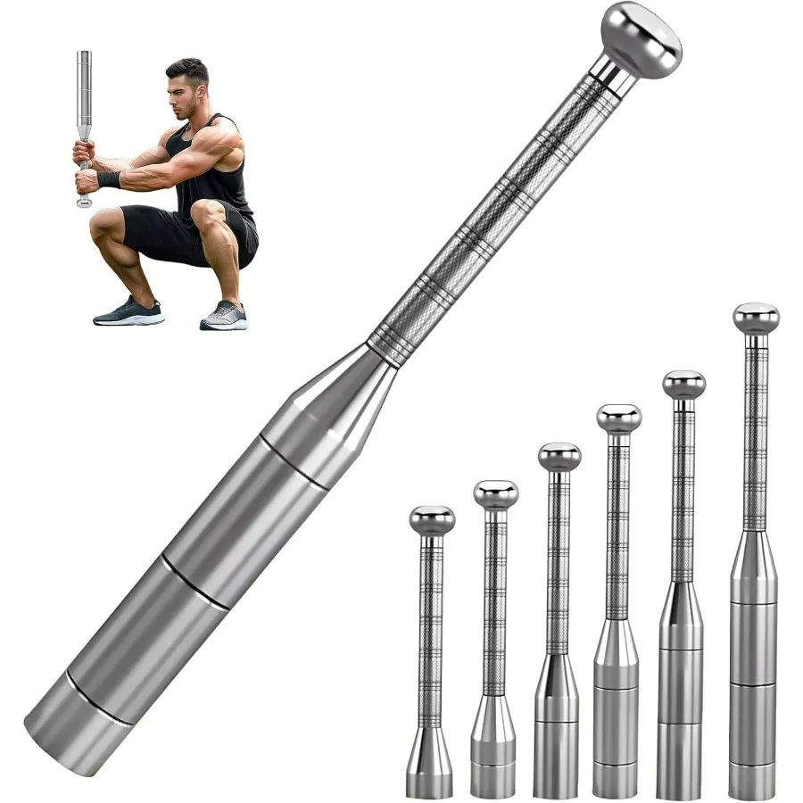 17.5lbs Adjustable Macebell Clubbell for Strength Training,Premium Steel Indian Club for Full Body, Muscles, Shoulder, Grips & F
