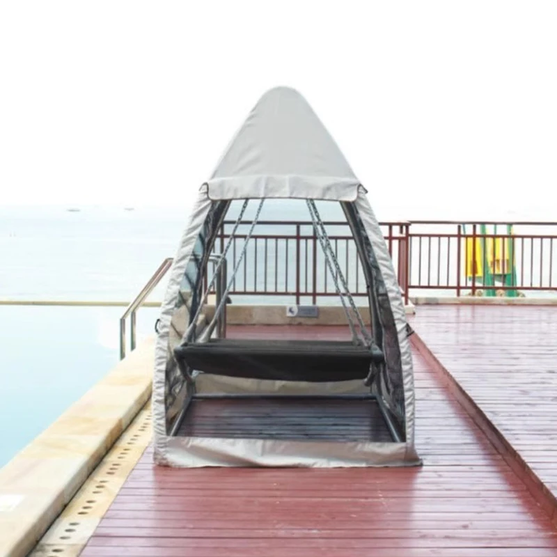Utdoor Zonnescherm Tent Hangmat Schommelstoel Ijzeren Frame Schommelbed Balkon Tuin Buiten Anti-Rollover Anti-Mug