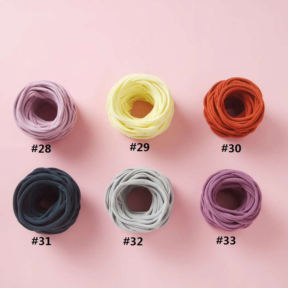 500pcs/lot Soft Elastic Baby Headbands for Girls Nylon Hairband for DIY Accessories For Baby Kids Headwear Children Headband