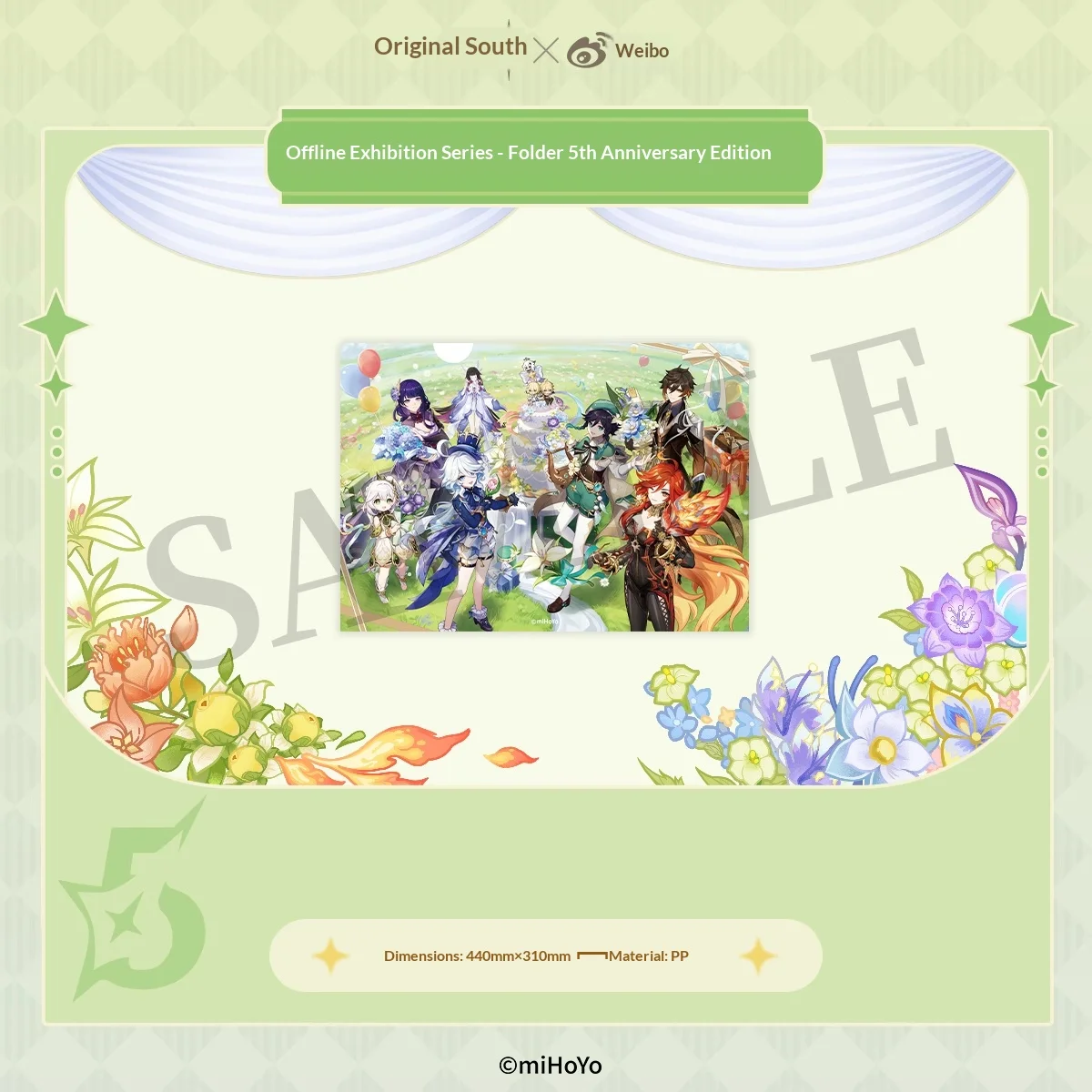 

Genuine Genshin Impact Weibo 5th Anniversary Offline Exhibition Anime Cosplay Decorative Folder Featuring Zhongli Nahida Presale