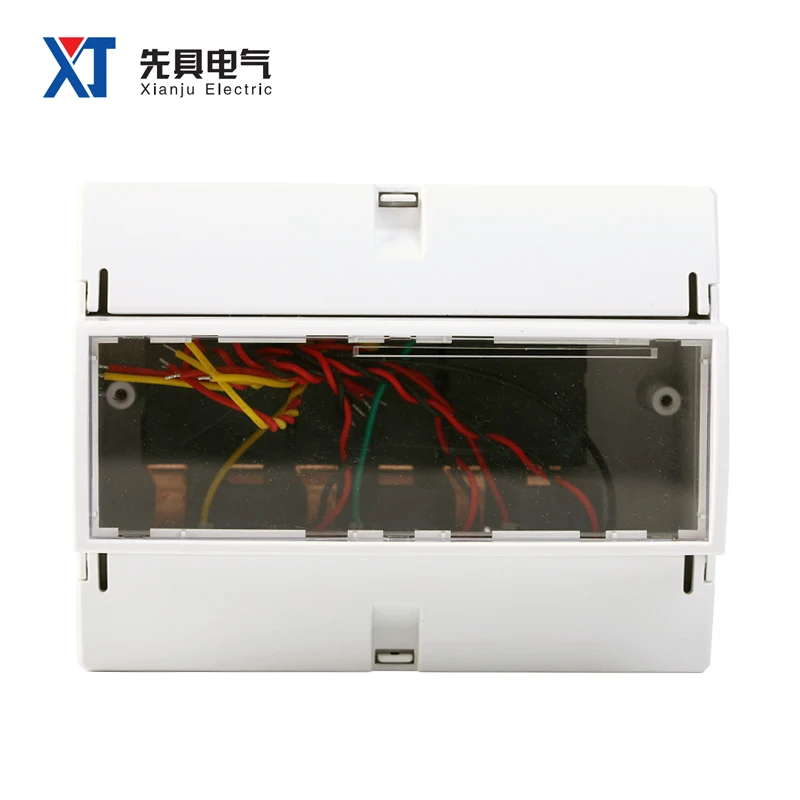 

XJ-23 Three Phase 7P Internal Relay Electric Energy Meter Plastic Shell Power Electricity Meter Housing Customized 35mm Rail