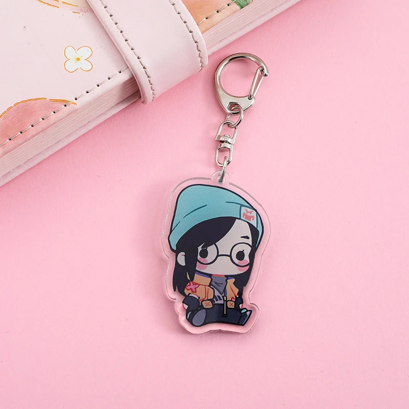 VALORANT Acrylic Keychain Cartoon Character Ornament Key Bag Pendant Clothing Accessories