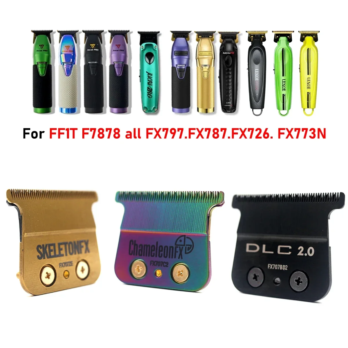 Original replaceable DLC Blade For JUCAI PRO F7878 FF1T Colorful Blade Professional Hair Clipper Trimmer Barber Shop