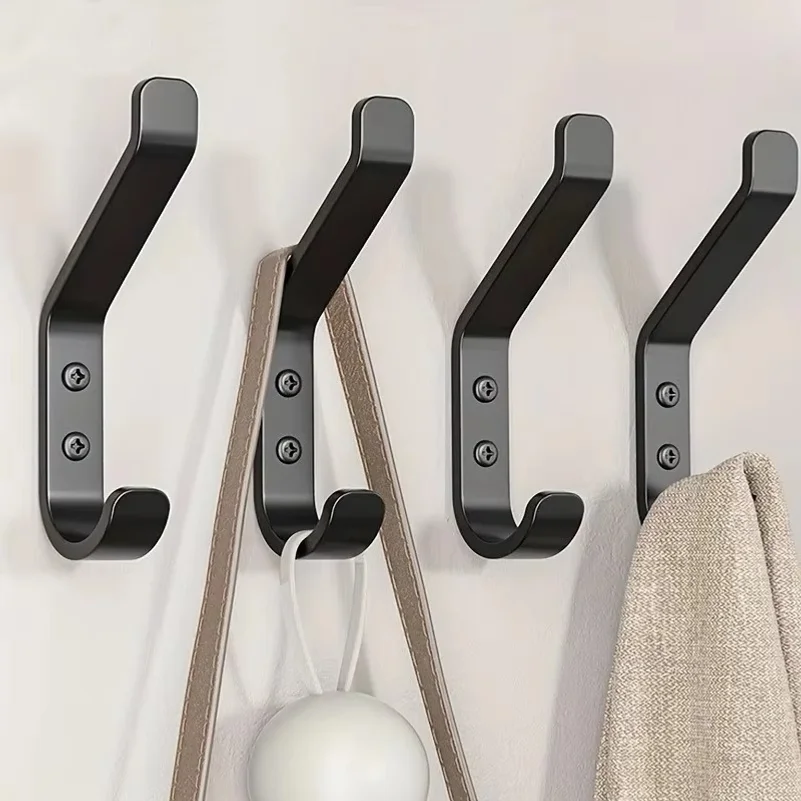 Wall Mounted Hooks for Hanging Coats Hats Backpacks Keys, Utility Hooks for Home Kitchen Bathroom Hanging