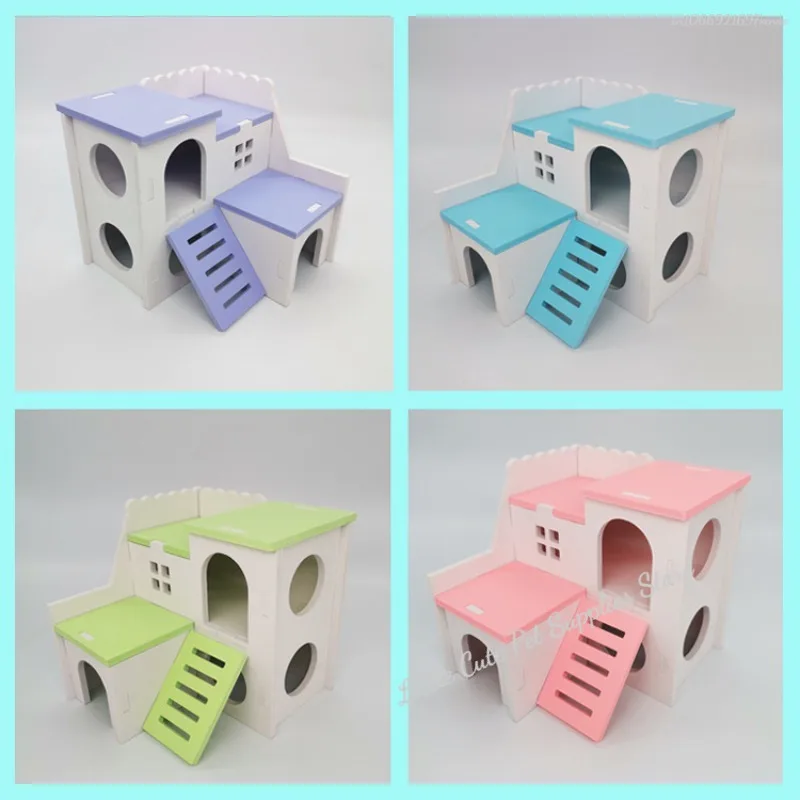 Hamster Squirrel Solid Wood Avoidance House Hedgehog Wooden House Golden Bear Nest Dutch Pig Dormitory Guinea Pigs Accessory