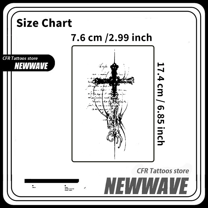 الوشم وهمية للنساء الرجال الرجعية الصليب عصير الأعشاب لصاقات وشم الوشم المؤقت مثير مقاوم للماء الأشياء الرائعة بالجملة Tatuaje