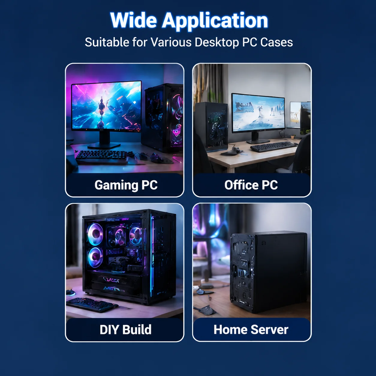 2m Desktop Computer Power Button with LED Light External Start Power On/Off And Reset Button for Gaming Enthusiasts