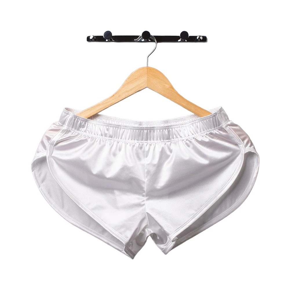 Comfortable Pajama Trunks Men Underwear Men Boxers Pajama Shorts 5 Spandex Mid Waist Solid Pattern Smooth Fabric