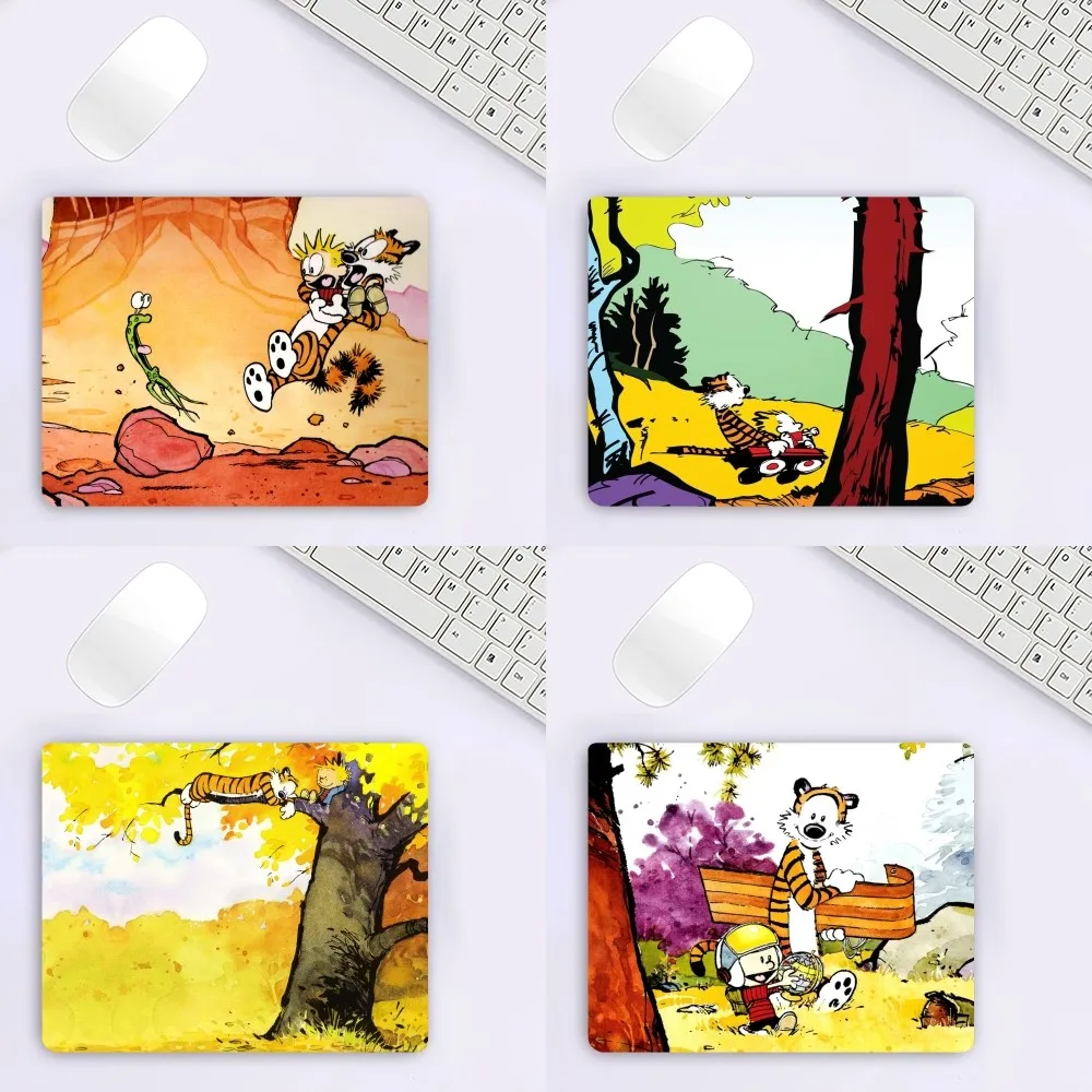 

Comic C-Calvin and H-Hobbes F Mousepad Office Large Mouse PC Computer Game Small Keyboard Rubber Anti-slip Mice Mat