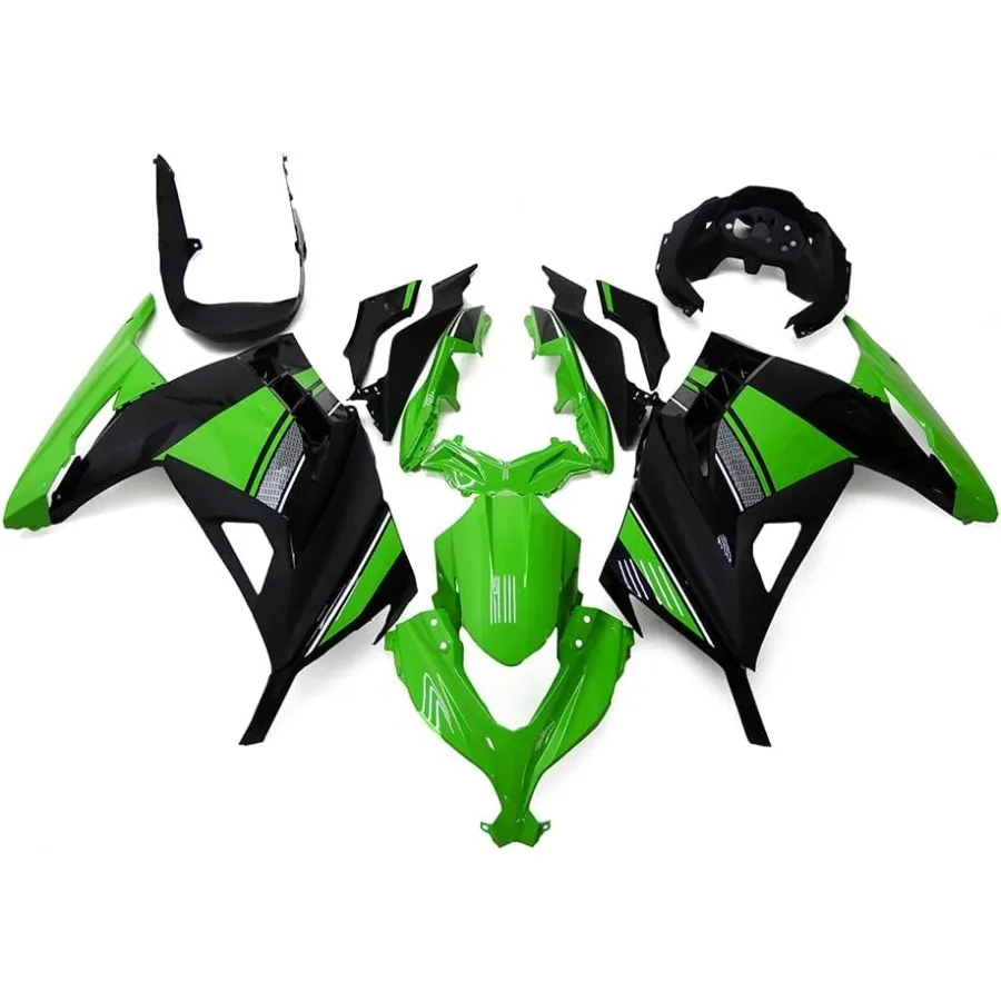 

Комплект обтекателей из АБС-пластика зеленого и черного цвета для Kawasaki EX300R Ninja 300 20132017 2014 2015 2016, обтекатели мотоцикла, кузов
