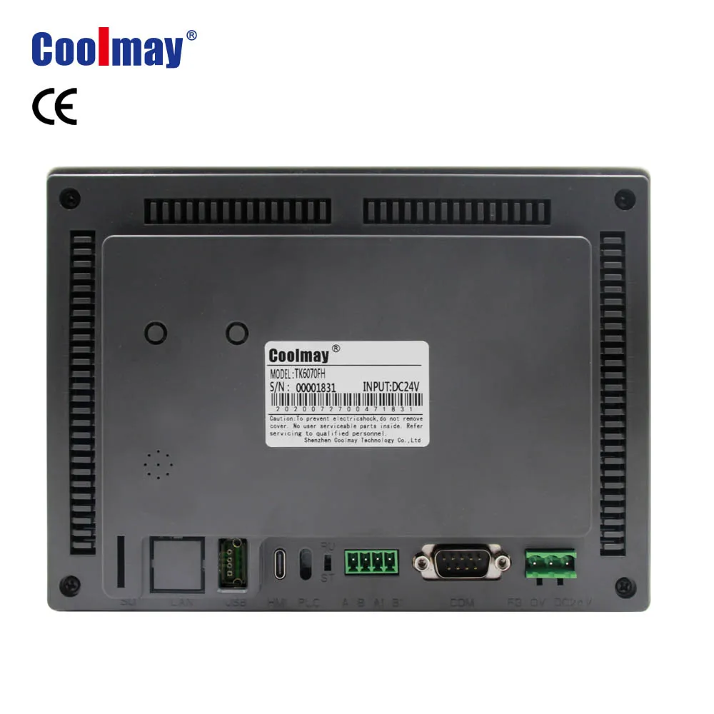 Coolmayhmi touch screen 7 Inch Industrial control TK6070FH Waterproof IP65 Support Modbus RTU for Industrial CNC Control