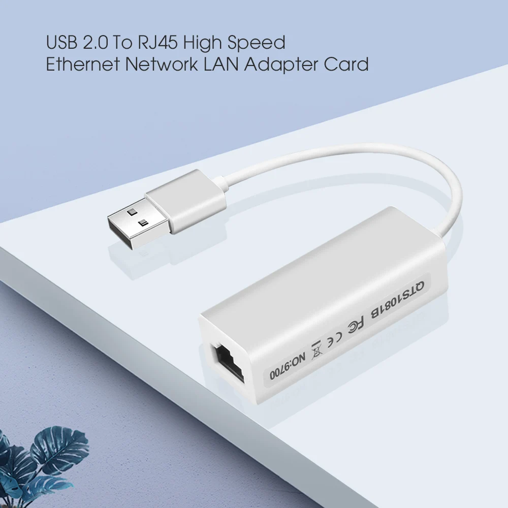 USB Internet Adapter Network Card USB2.0 To Internet RJ45 Lan For Windows 7/8/XP Computer PC Laptop USB Ethernet Adapter 100Mbps