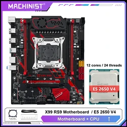 MACHINIST X99 RS9 Motherboard optional Xeon E5 2650 V4 CPU LGA 2011-3 Kit And 16GB ECC DDR4 RAM Set NVME/SATA M.2 USB 3.0